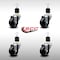 Service Caster 3'' SS Hard Rubber Wheel Swivel 1-7/8'' Expanding Stem Caster Set, 4PK SCC-SSEX20S314-HRS-178-4 - alternate 2